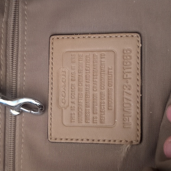 Coach Signature Logo Brown Satchel Handbag - Picture 3 of 11